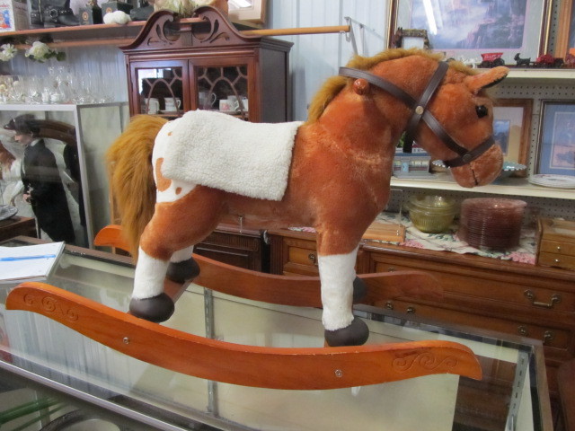 lot 105 image: Large Stuffed Rocking Horse