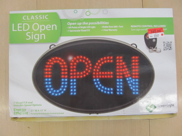 lot 169 image: BRAND NEW Lighted OPEN Sign