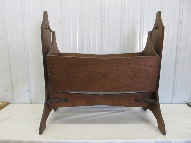 lot 175 image: Large Vintage Wooden Rocking BassinetCradle