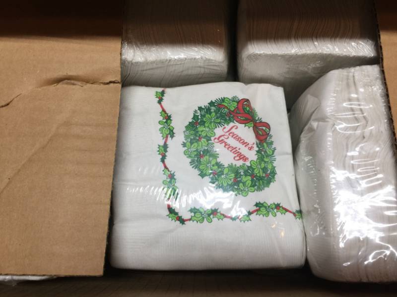lot 40 image: Seasons Greetings Napkins