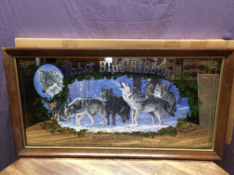 lot 56 image: Pabst Blue Ribbon Timberwolves Mirror