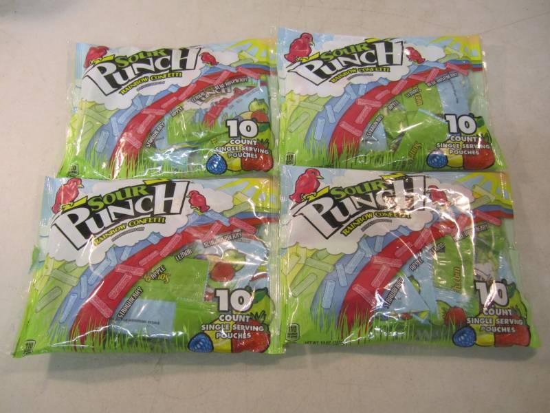 4 Bags of Sour Punch Rainbow Confet...