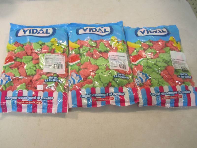 3 Large Bags of Gummi Christmas Tre...