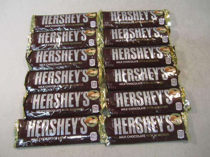12 Hersheys Milk Chocolate with Alm...