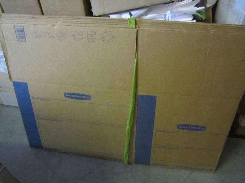 6 Large Bankers Boxes  EW3...