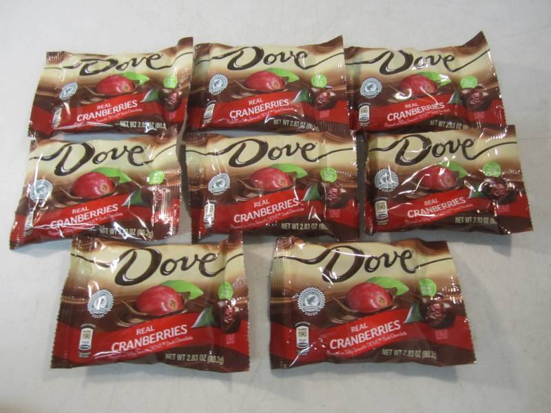 8 Bags of Dove Dark Chocolate Cover...
