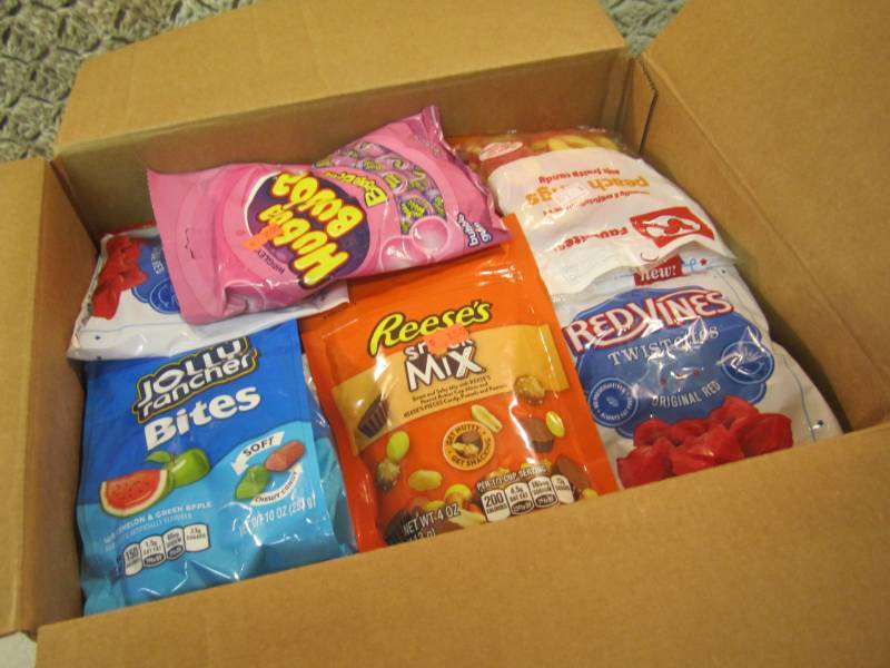 Box Full Mixed Bags of Various Cand...