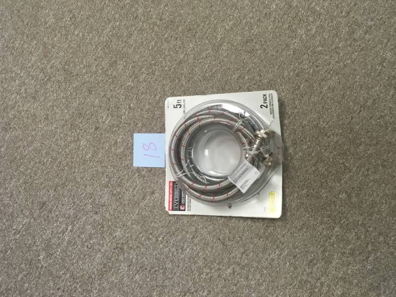 Washing Machine Water Hose 2 Pack Hoses Set Stainless Steel Part Supply Line New
