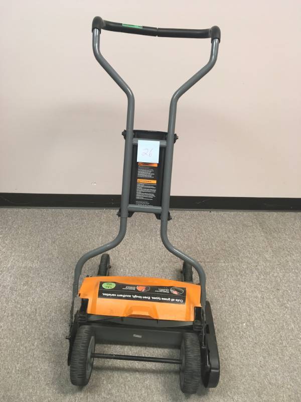 Fiskars manual  lawmower used missing cover