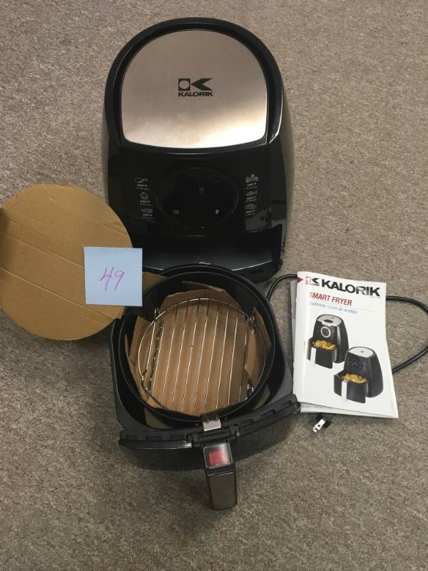 Kalorik 3.2 Qt. Digital Display Air Fryer in Black open box not used