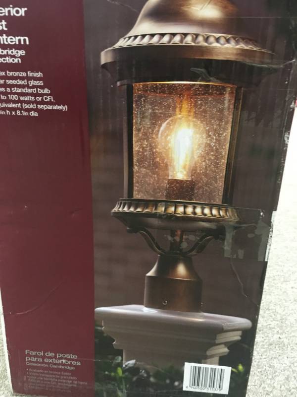 Home Decorators Cambridge Essex Bronze Outdoor Post Lantern not used