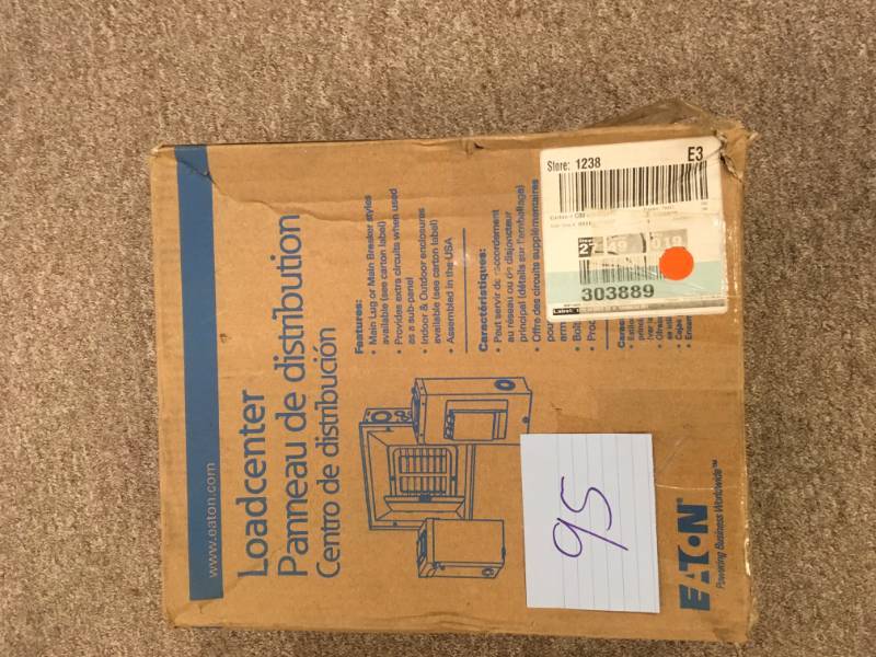 Eaton BR 100 Amp 10 Space 20 Circuit Indoor Main Breaker Loadcenter with Combination Cover  not used