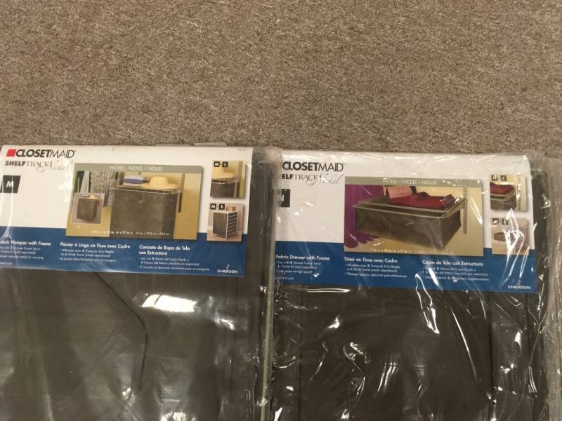 Lot of 2 Closetmaid Shelftrack Nickel not used
