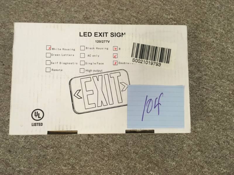 LED EXIT Sign not used