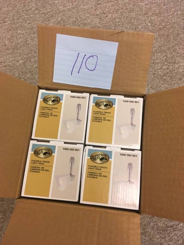 Lot of 4 Hampton Hampton Bay Flexible Track Light Head New