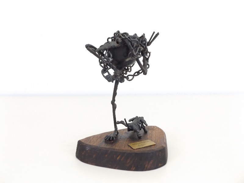 lot 63 image: Unique Abstract Metal Sculpture Houdinis Dog