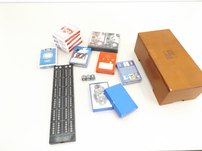 lot 98 image: Lot of NEW etc. Decks of Cards, Dominoes, Cribbage, etc.