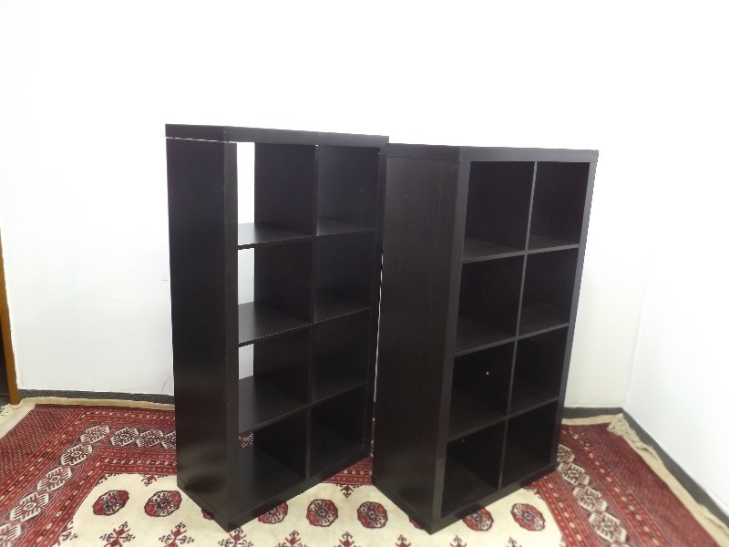 lot 40 image: 2 Wood Bookshelf Cubbies