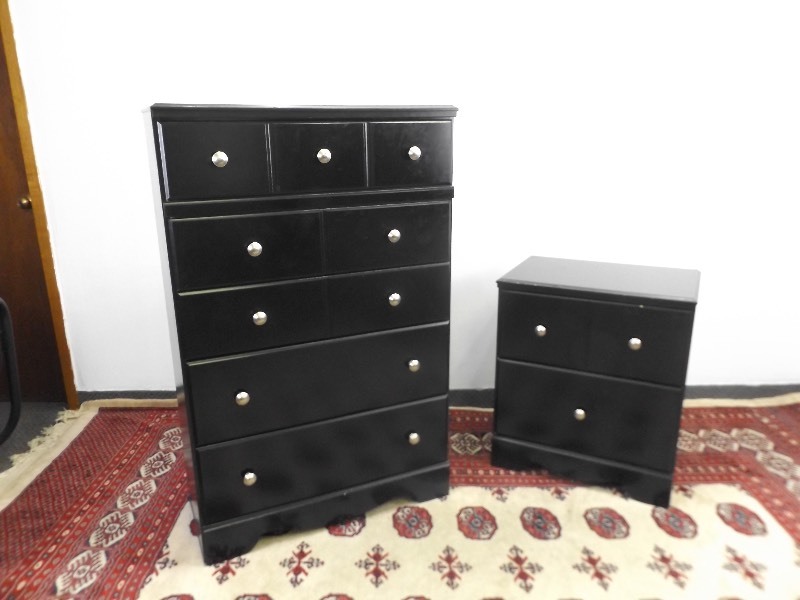 Ashley Furniture Black Dresser And Side Table Ec 246 Fine Arts