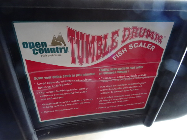 lot 4 image: Tumble drum fish scaler...
