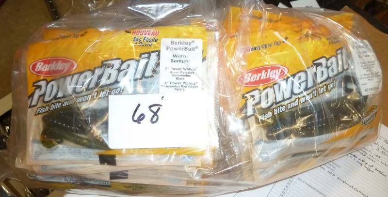 lot 68 image: 50 Powerbait sample packs of worms