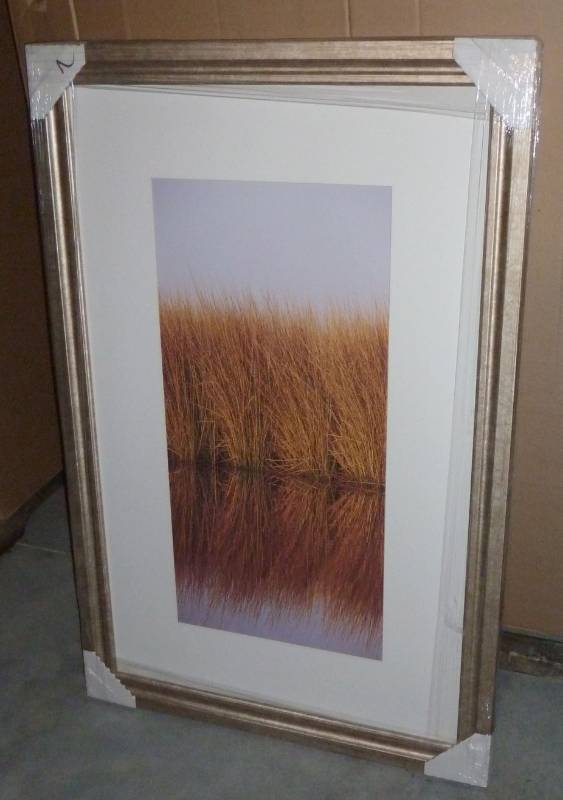 lot 92 image: 8 framed glass pictures, 4 of each, 31x30 and 27x41