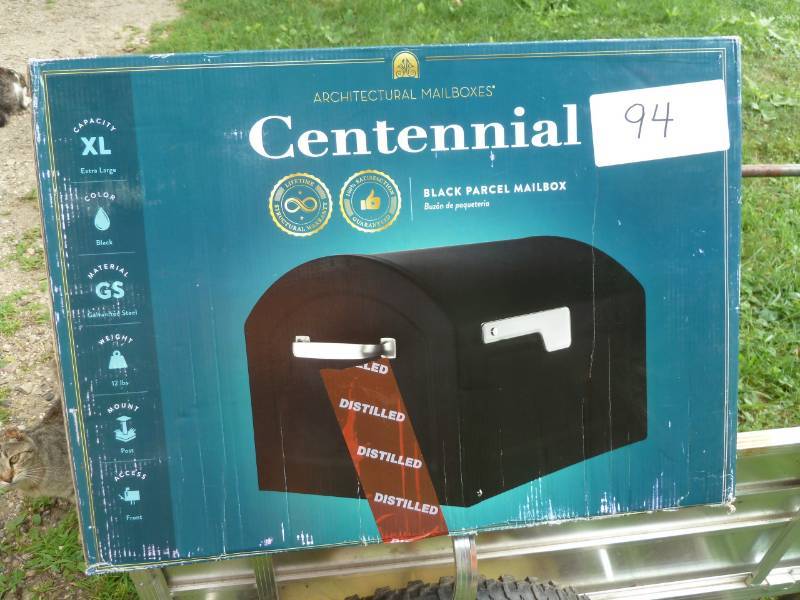 lot 94 image: XL package mailbox heavy duty wall 12 lbs, galvanized steel