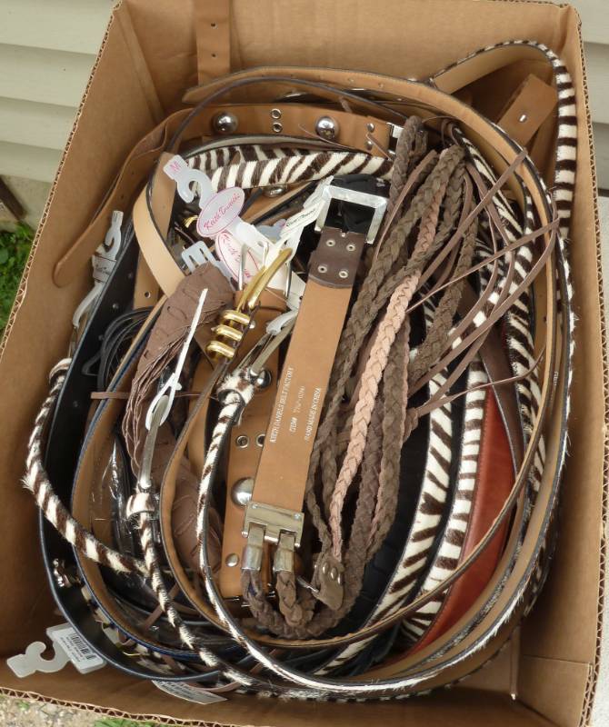 lot 106 image: large lot of ladies belts