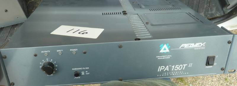 lot 116 image: Peavey IPA 150T II industrial power amp - working