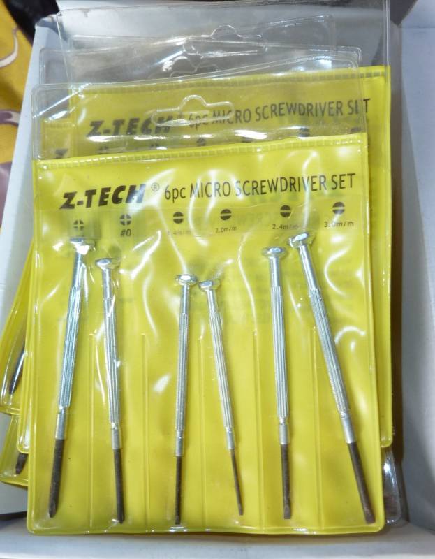 lot 120 image: 20 micro screwdriver sets - 6 pieces in each