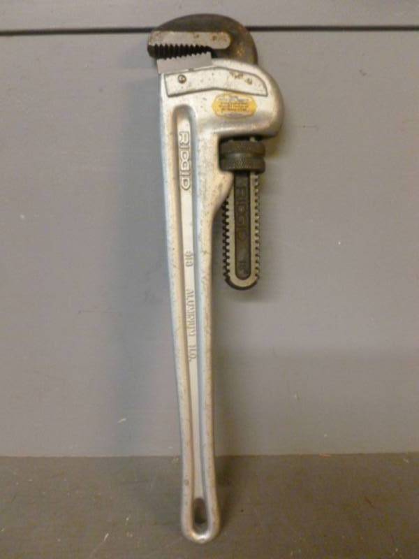lot 123 image: Ridgid Pipe Wrench