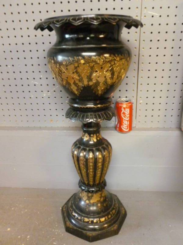 lot 141 image: Cast Brass Floor Vase