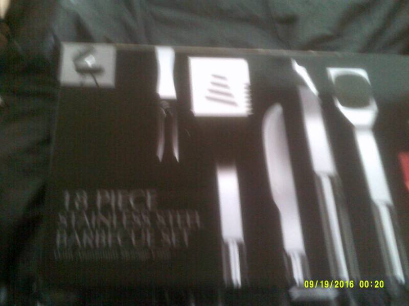 lot 7 image: 18 PC STAINLESS BARBEQUE SET