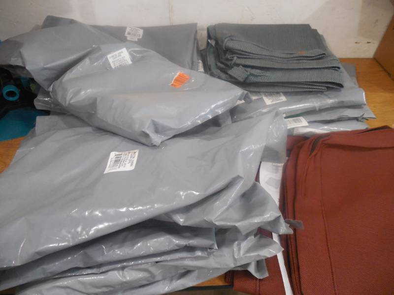 lot 67 image: HUGE PATIO FURNITURE FABRIC LOT