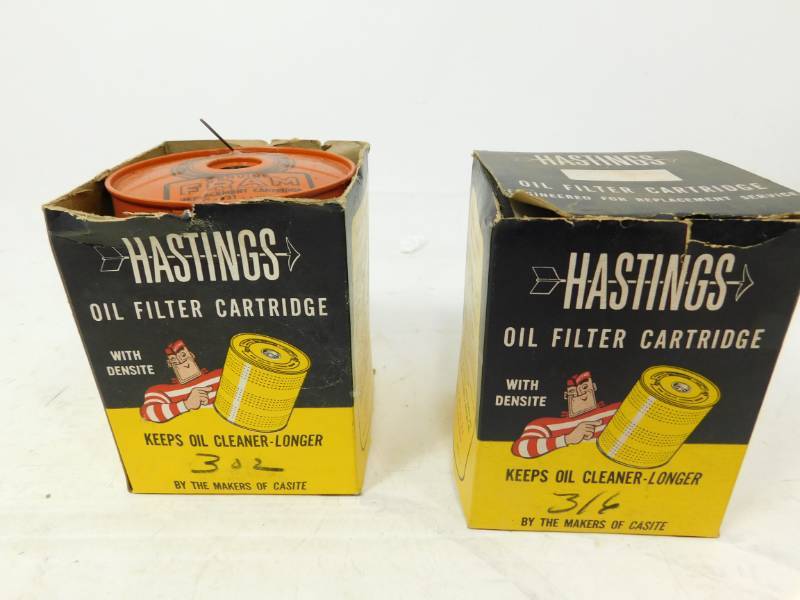 lot 112 image: Hastings Oil Filter Cartridge & A Fram Oil Filter