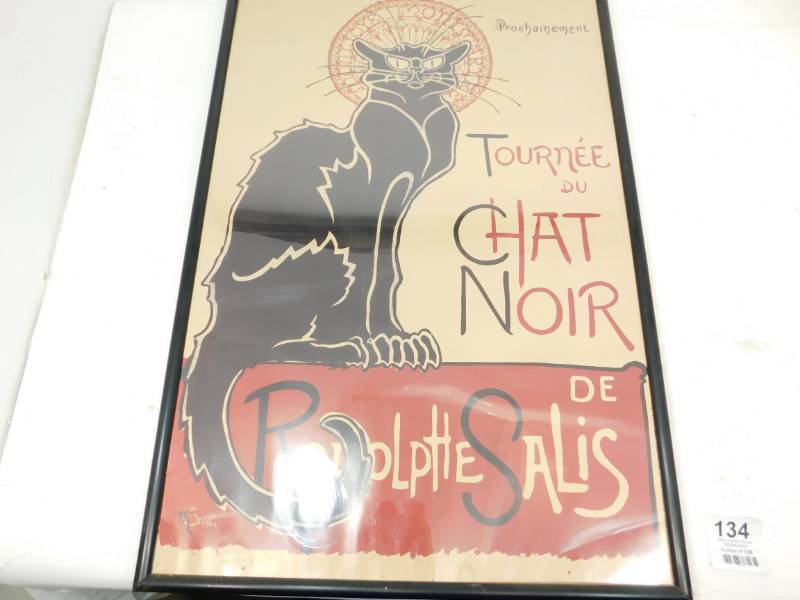 lot 134 image: Framed THhile Alexander Steinlen THE BLACK CAT CABARET TOUR