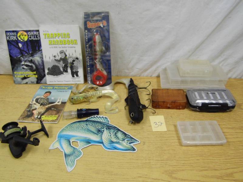 lot 32 image: Fishing Tackle - Call - Hunting Books