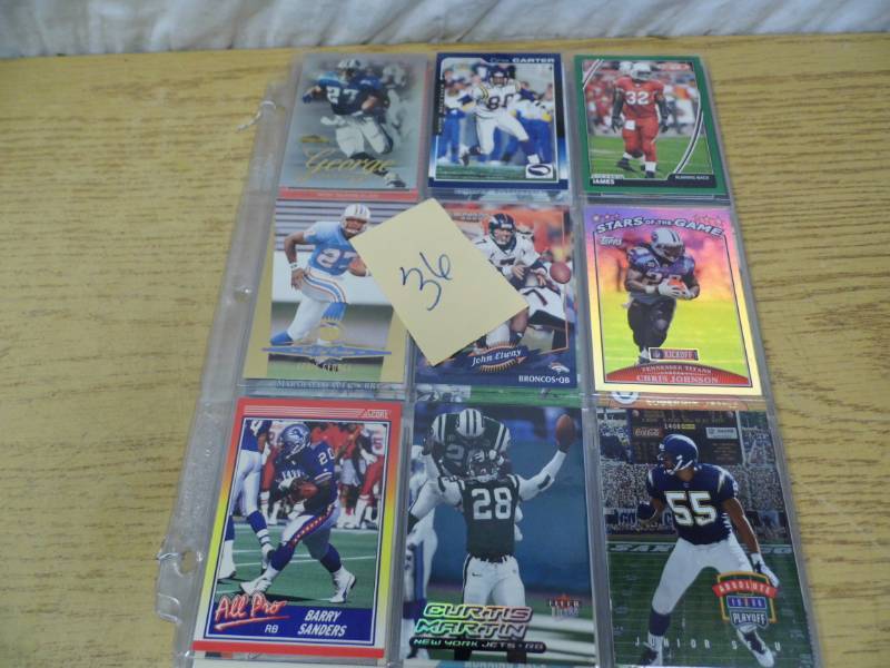 lot 36 image: 6 Pages of Assorted Sports Cards
