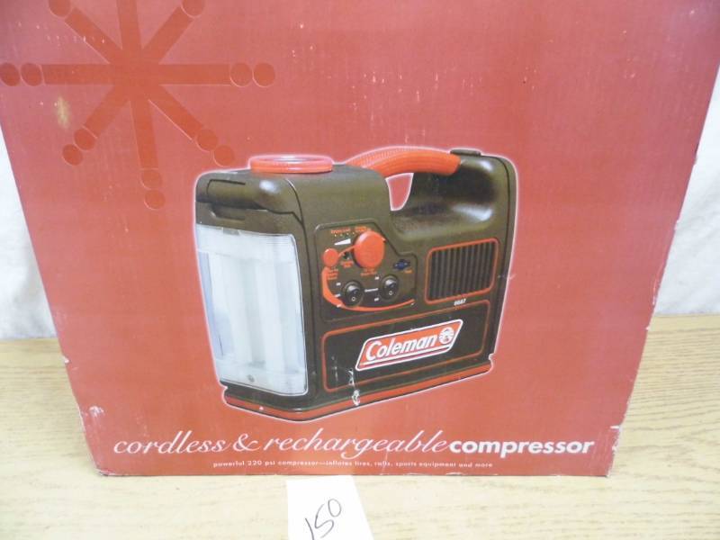 lot 150 image: New Coleman Cordless Compressor