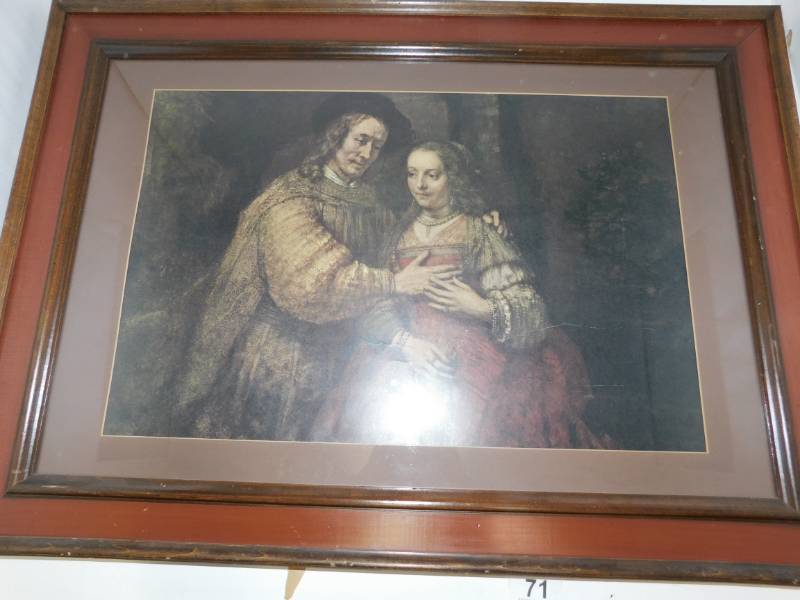 lot 71 image: Vintage Framed & Matted Picture