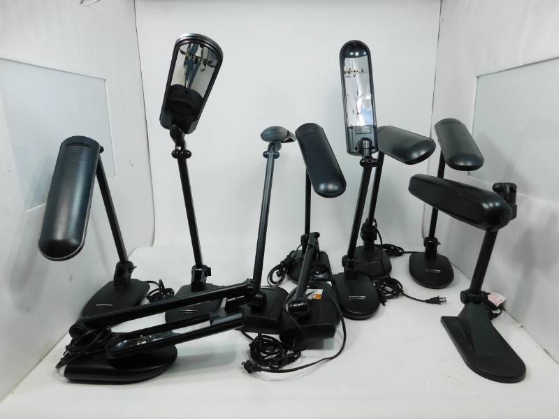 lot 93 image: Ten UL Listed Portable Adjustable Desk Lamps