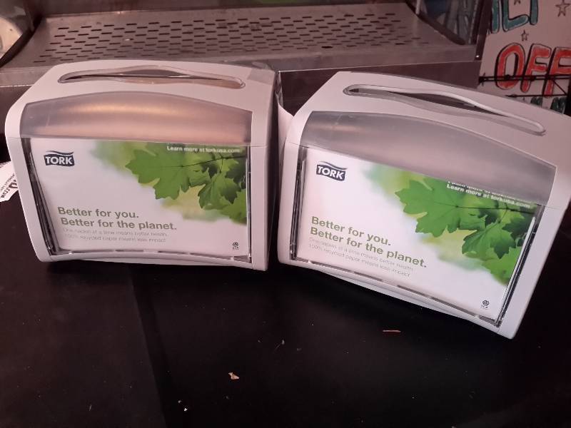 lot 83 image: 2, Tork napkin holders, Like new