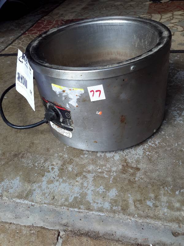 lot 120 image: Stainless Commercial Crock pot.. NSF.. No cover