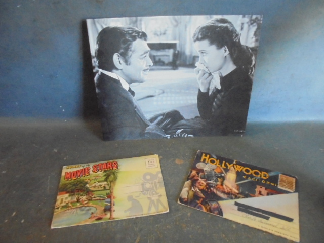 lot 10 image: Gone With the Wind Photo and Vintage Hollywood Stars Maps Postcards