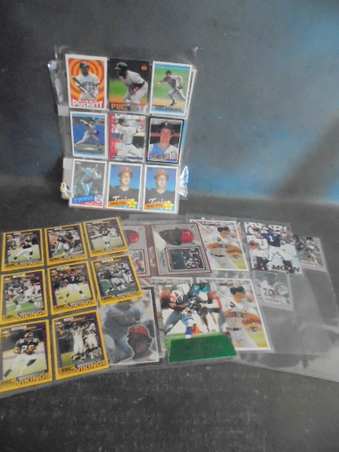 lot 55 image: Baseball and Vikings Football Cards