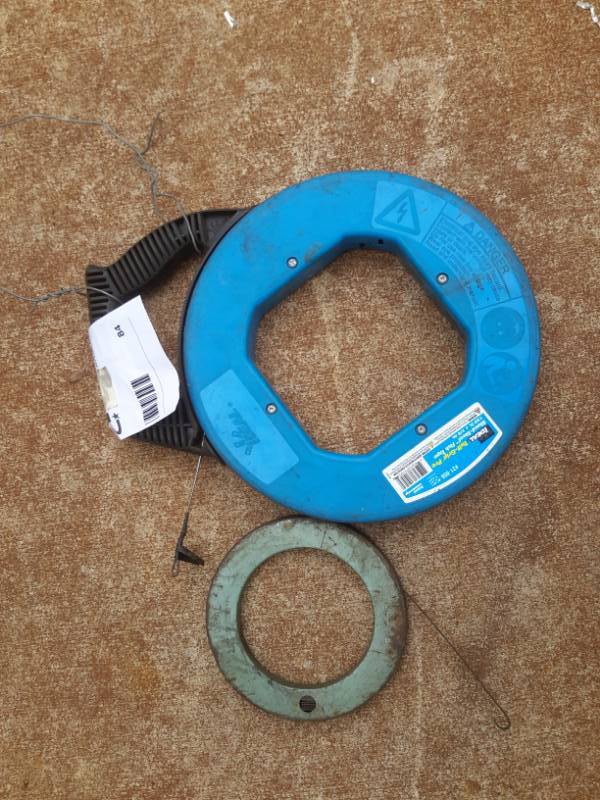 lot 84 image: Ideal Tuff-Grip Blue Steel Fish Tape and Smaller Roll