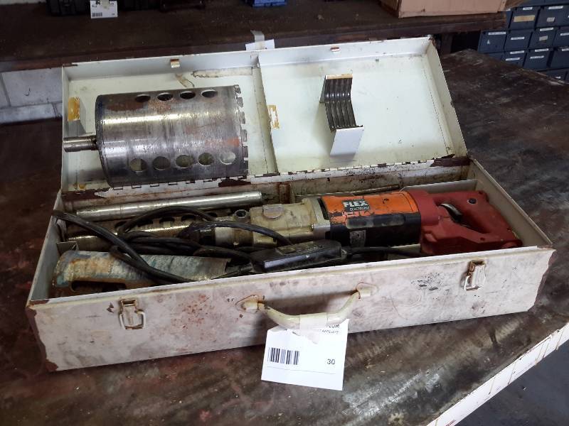 lot 30 image: Flex Electronic Coring Drill with Bits
