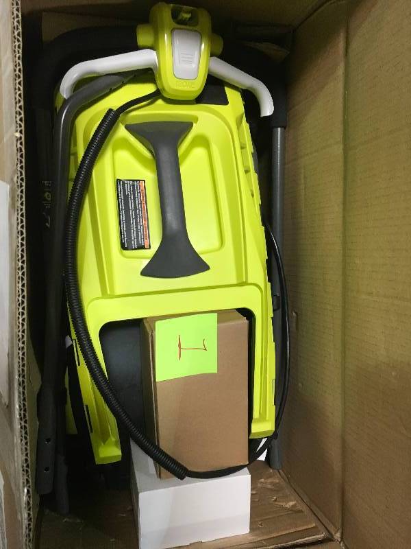 Ryobi 13 in. ONE 18-Volt Lithium-Ion Cordless Battery Walk Behind Push Lawn Mower - 4.0 Ah BatteryCharger Included in like new condition