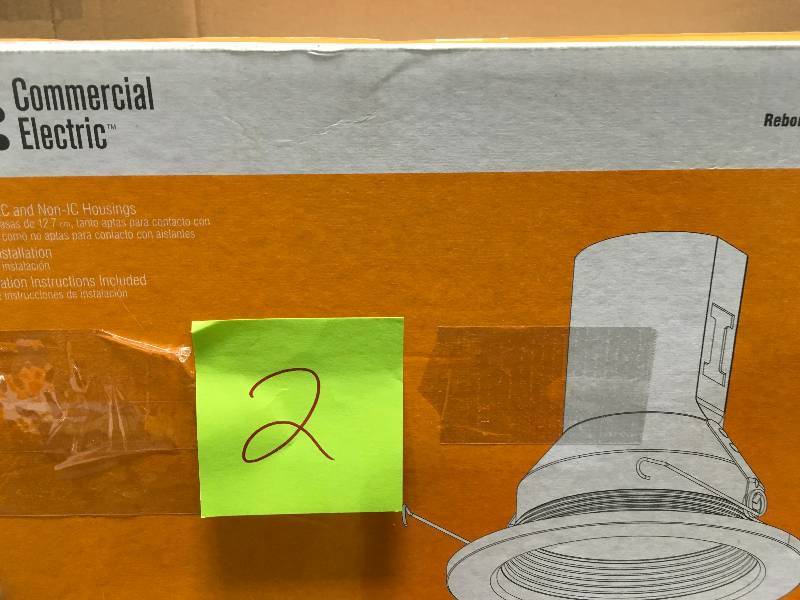 Commercial Electric 5 in. White Recessed Baffle Trim (6-Pack) new