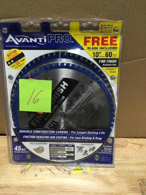 Circular Saw Blades Avanti Saw Blades 10 in. x 60 Tooth Fine-Finish Circular Saw Blade A1060X set of 2 open pkg not used